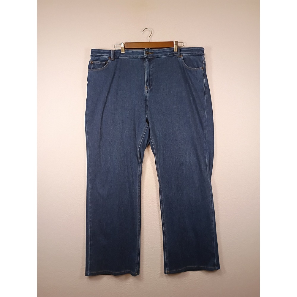 Classic Gorpcore L.L.Bean Womens 22W Blue Classic Fit Straight Leg Stretch Jeans